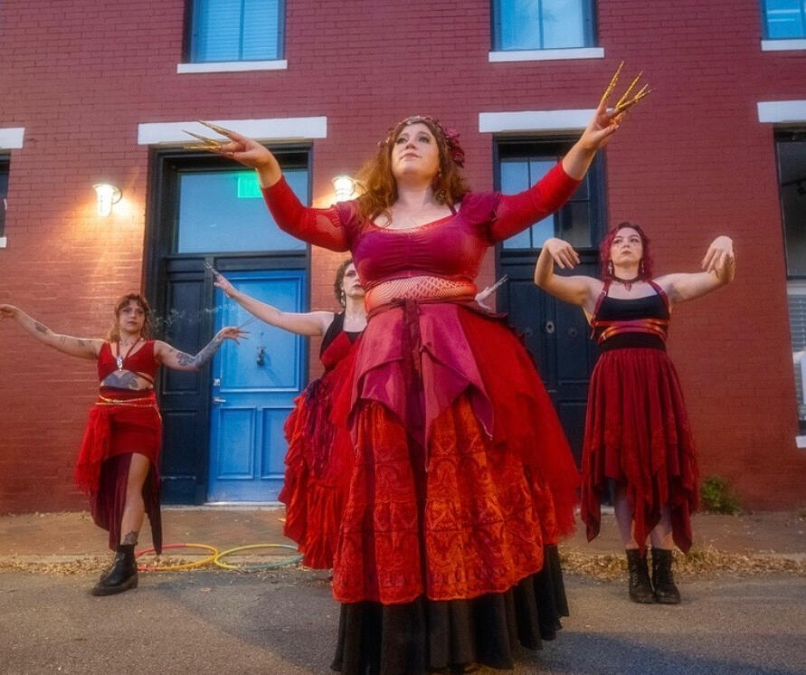 Click to see Ginnie Fae teaching an adult bellydance class